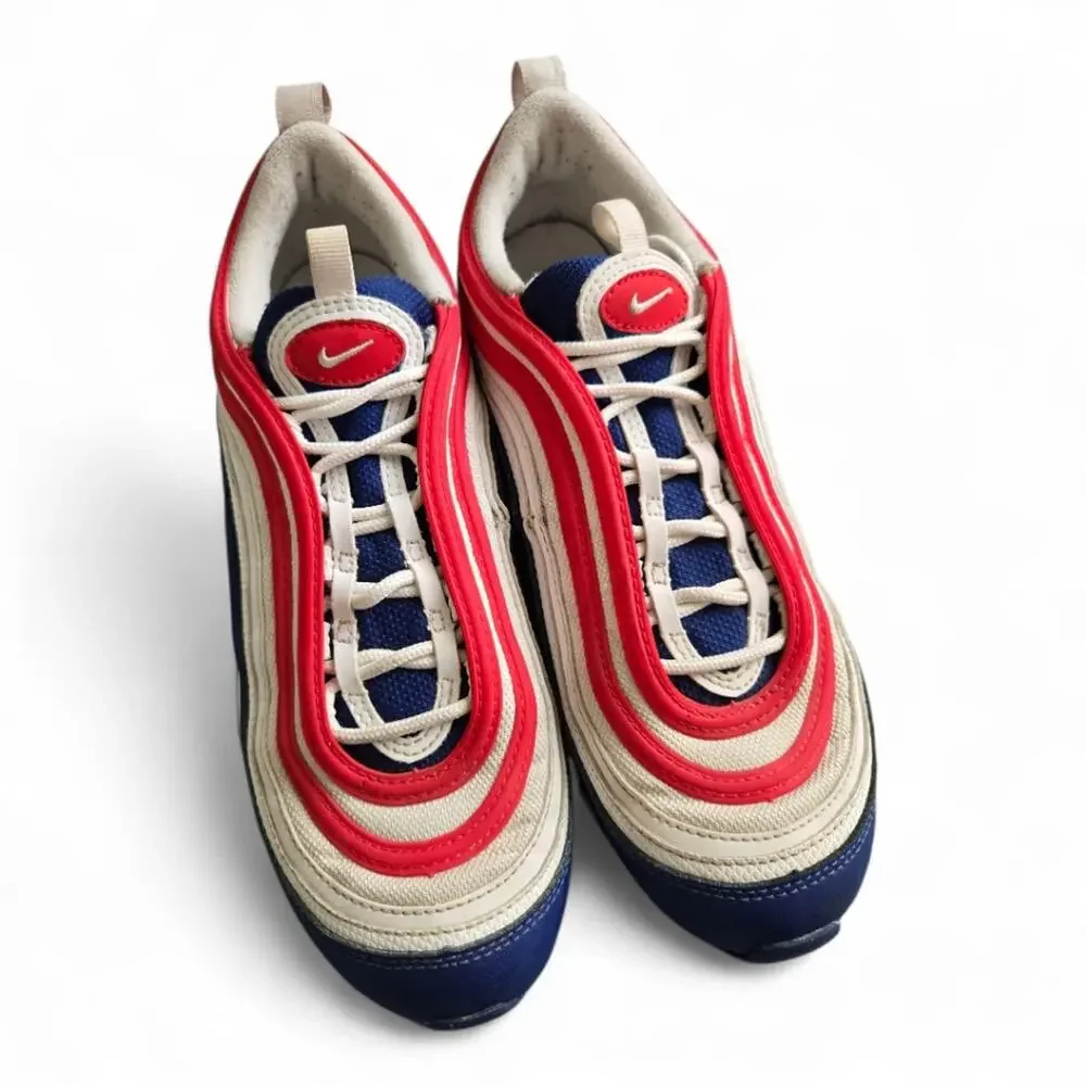 Nike Air Max 97 USA Red White Blue Sneakers Youth Size 7Y